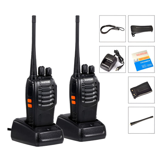 Radio Portatil X2 Walkie Talkie Bf-888s Baofeng Transmisor  Negro