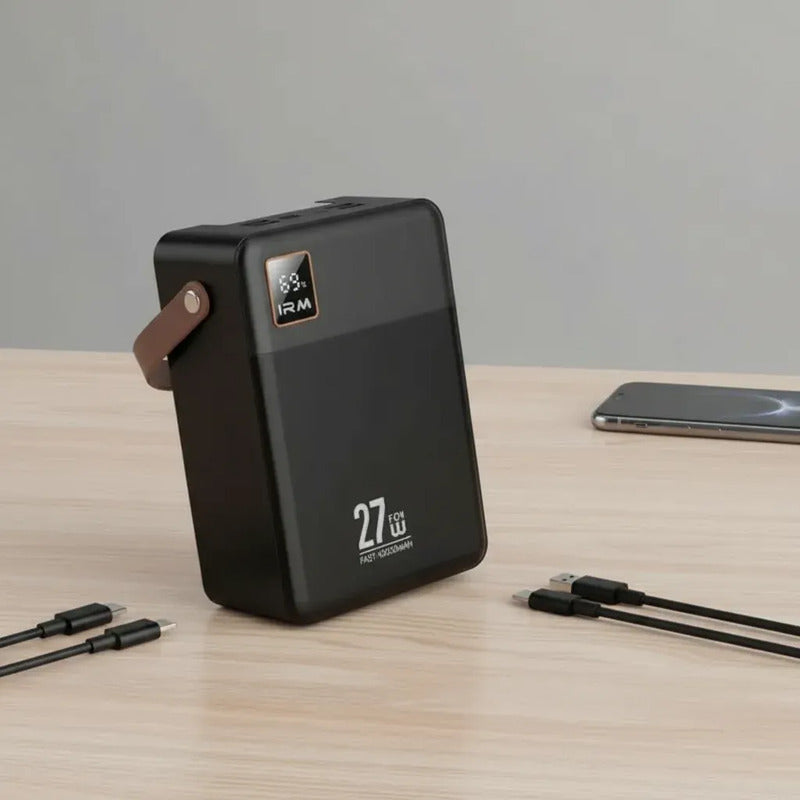 Power Bank Banco De Energía Alta Capacidad 80000mah Linterna Negro