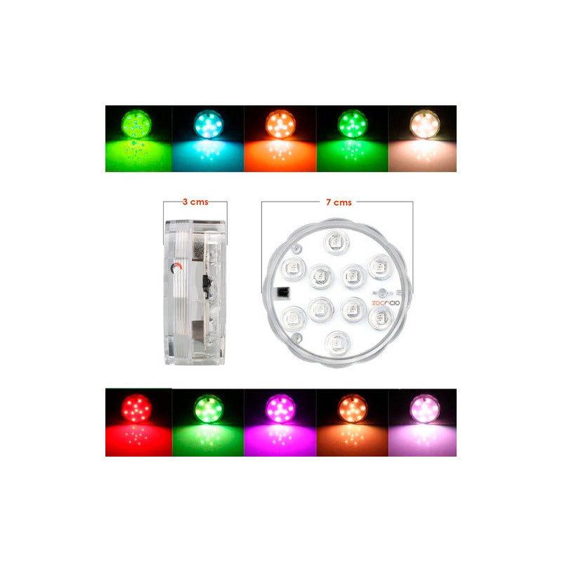Luz Led Sumergible Para Piscina Jacuzzi Y Decoraciones 5