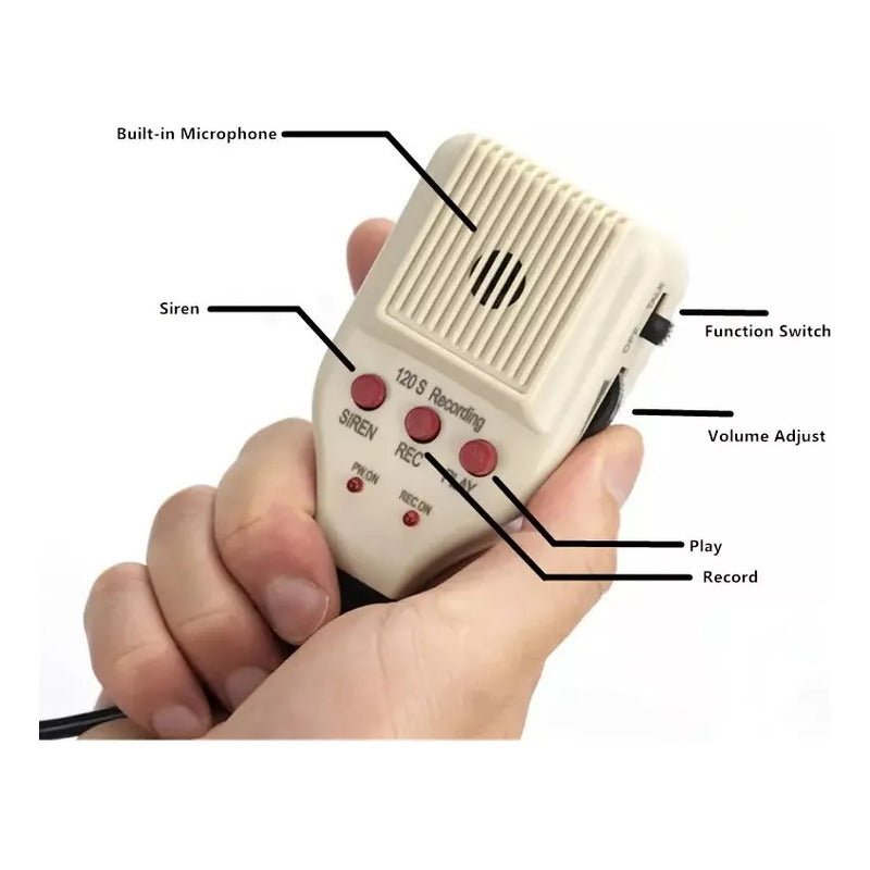 Megafono Portatil Grande Parlante Altavoz Recargable Pilas Blanco