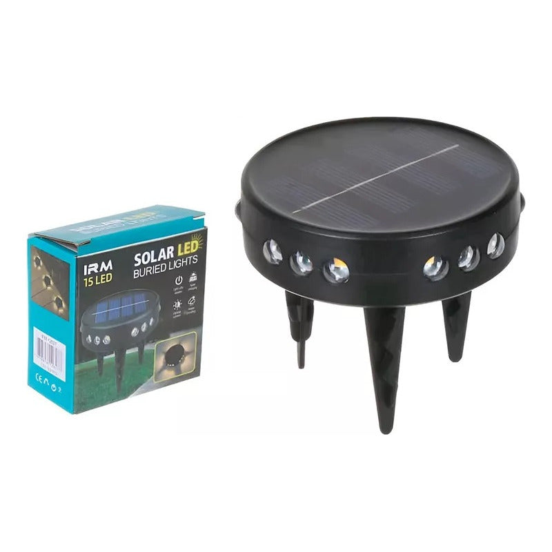 Luces De Jardín Solares 15 Led Luces Enterradas Pack De 3