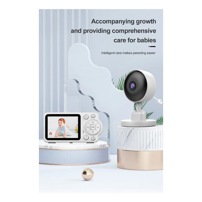 Baby Monitor Cámara Para Bebes Con Micrófono Visión Nocturna Blanco
