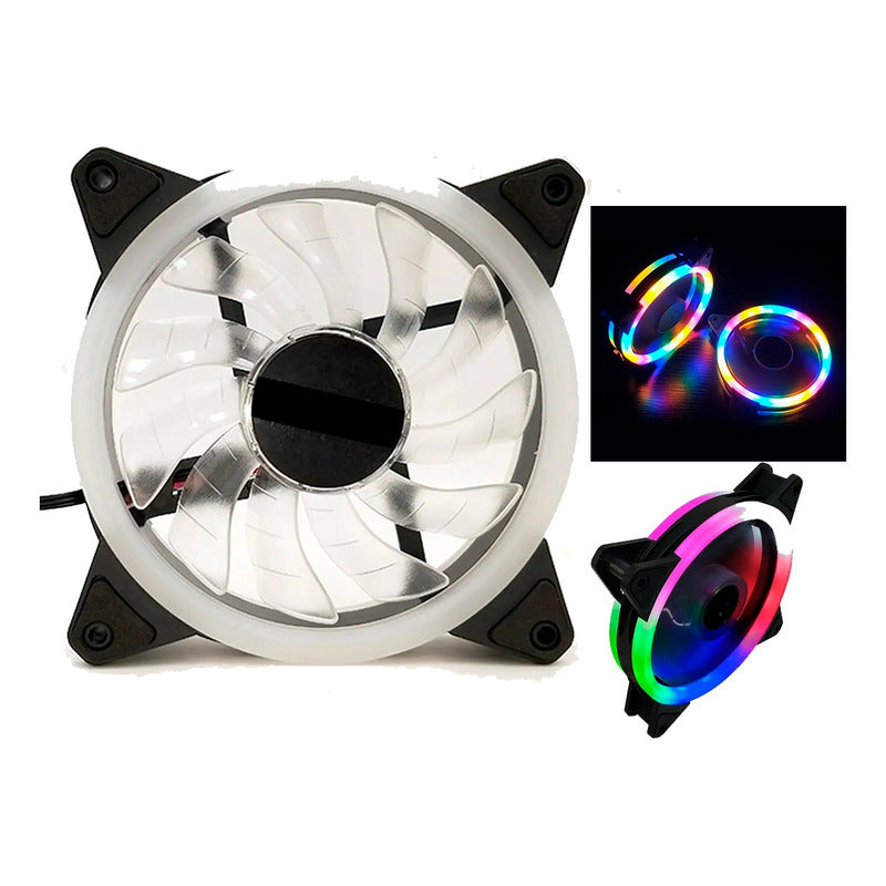 Fan Cooler 120mm Pc Gamer Led Rgb 4 Pin Ide Chasis