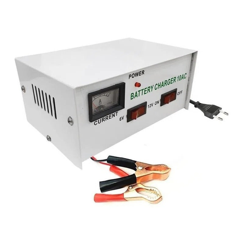 Cargador De Batería 12-6 V Para Autos Y Motos Carga Profunda