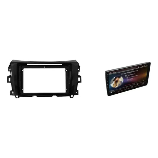 Kit Navara: Bisel Adaptador Radio Negro 9pul + Pantalla Táctil 9pul Gps/wifi/waze