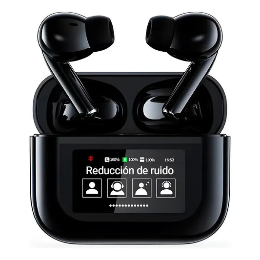 Audifonos Inalambricos Reducción Ruido Pantalla Color Negro
