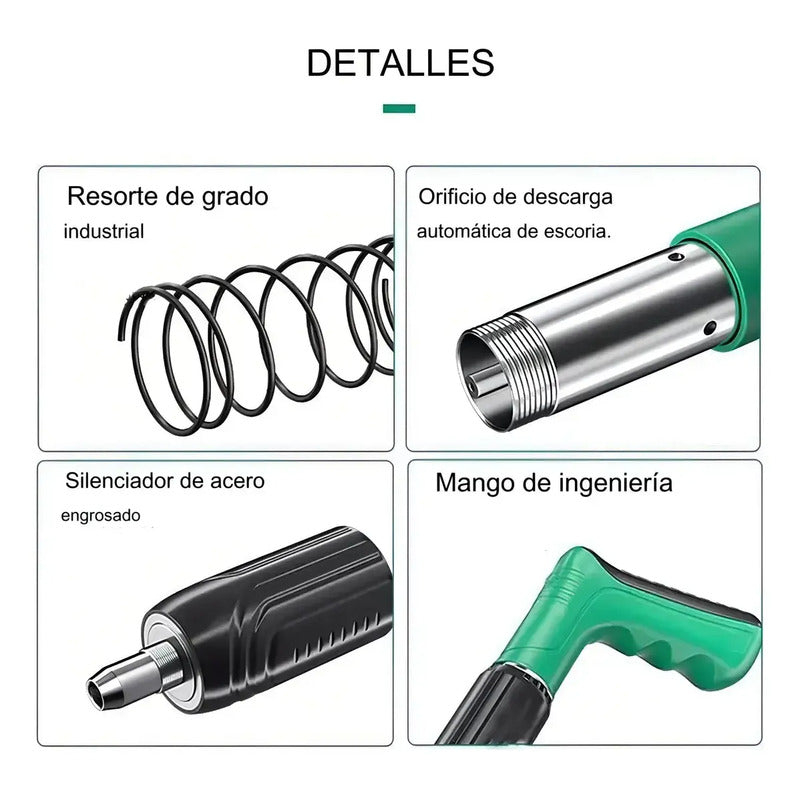 Pistola De Fijacion De Pared + 100clavos Kit Portatil
