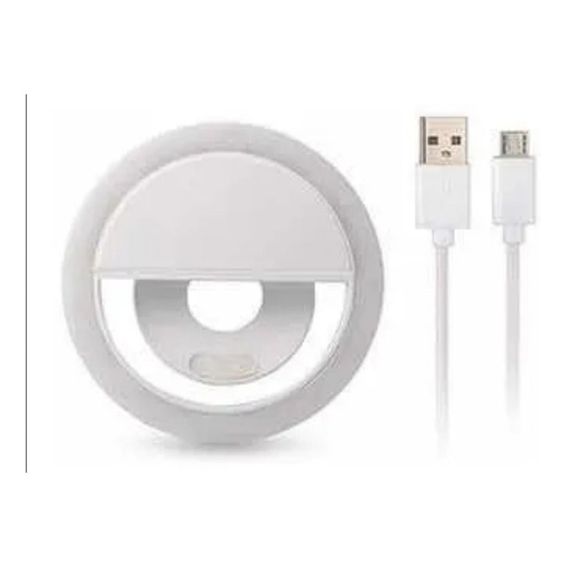 Aro De Luz, Anillo De Luz, 36 Led, 3 Modos De Luz Recargable Blanco Blanco Frío