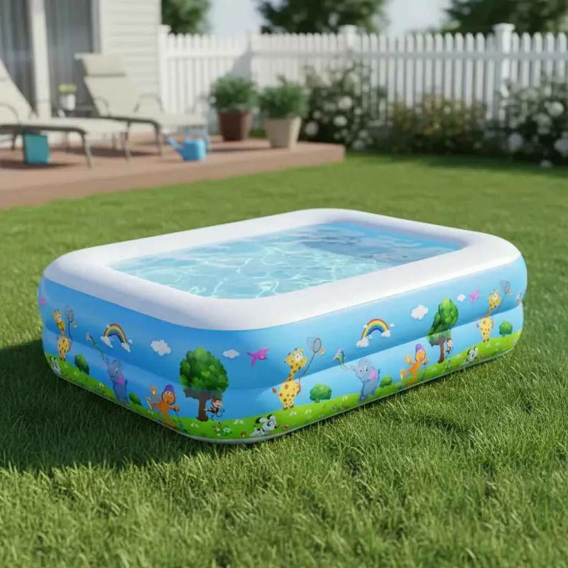 Piscina 120cm Inflable Rectangular Verano 120 X 85 X 32cm Agua