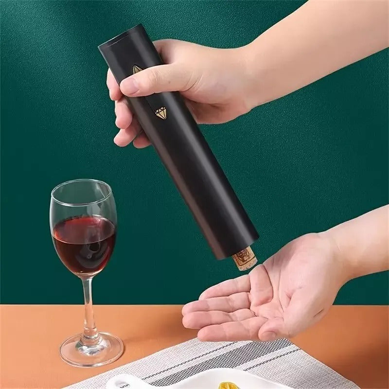 Sacacorchos Eléctrico Para Vino, Facil De Usar, Abrebotellas Negro