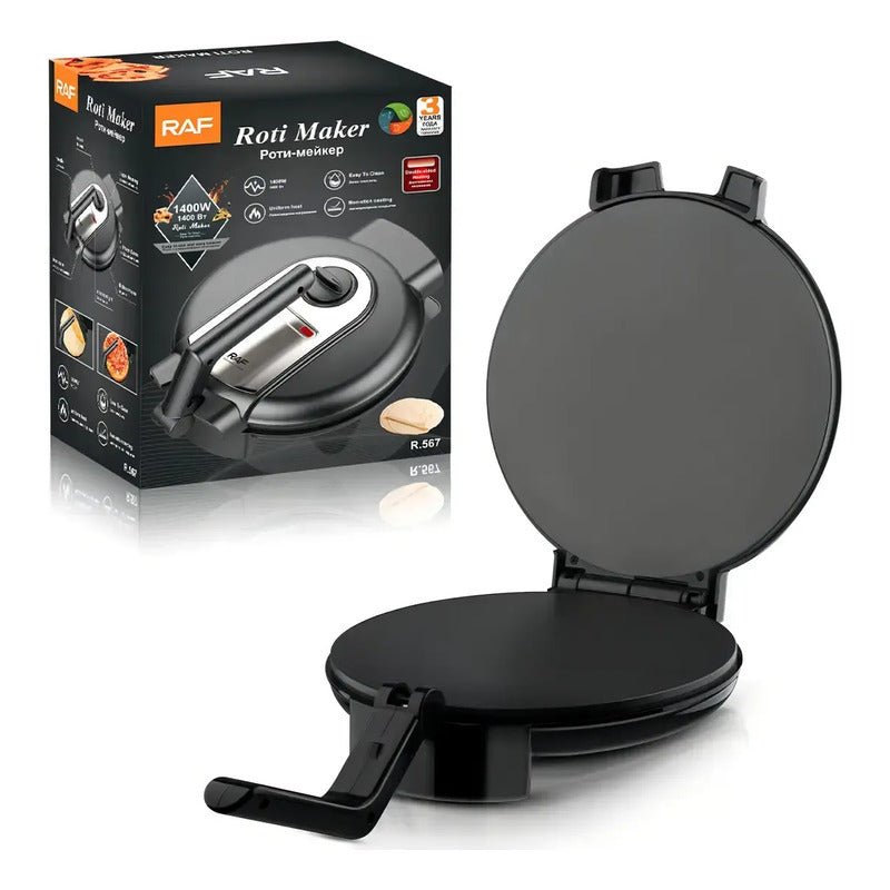 Panquequera Eléctrica Raf R.567 Superficie Antiadheren 1400w Negro