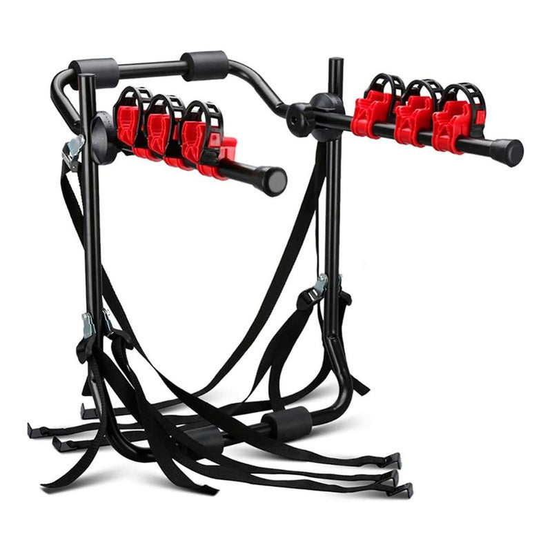 Porta Bicicleta Auto Soporte Con Capacidad Para 3 Bicicletas Negro