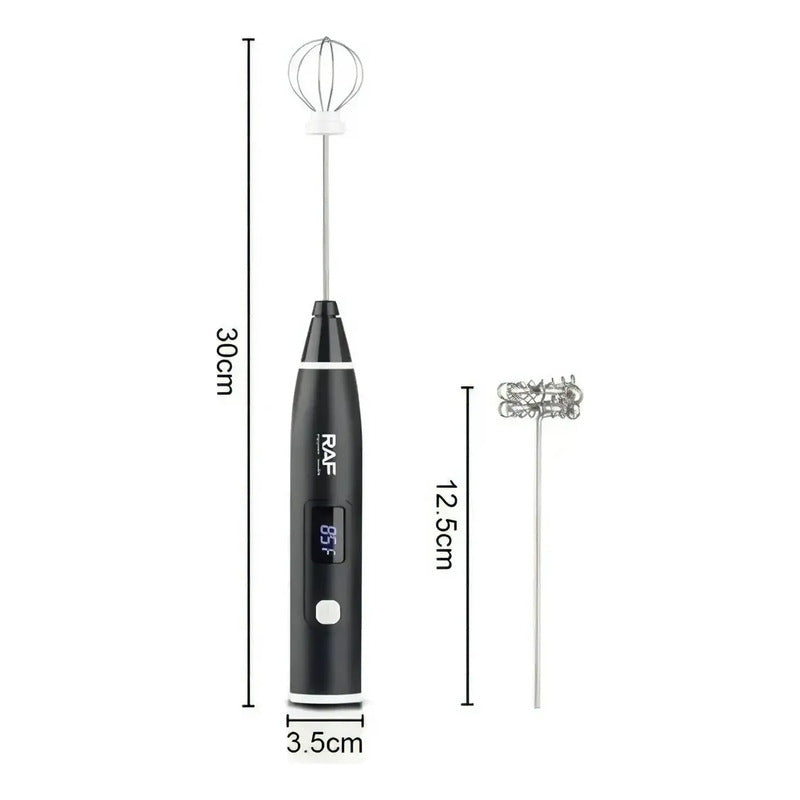 Batidor De Mano De Espuma Eléctrico Recargable Negro Negro