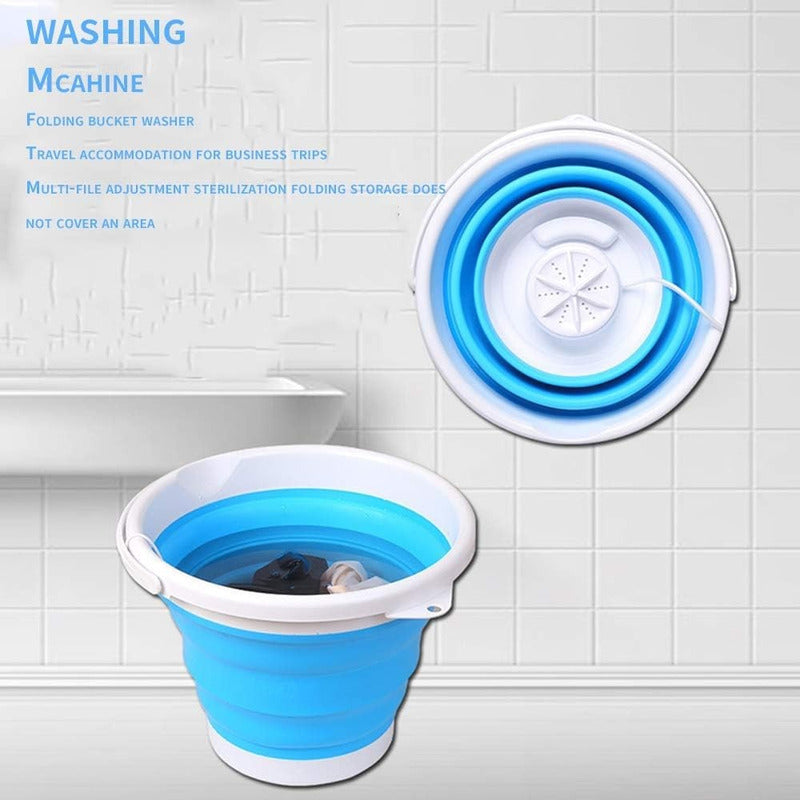 Mini Lavadora Portatil Plegable Agarradera Lavado Y Drenado