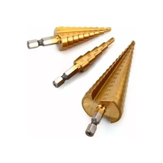 Set Brocas Pino Cónicas Escalonadas 4-32mm Línea Profesional