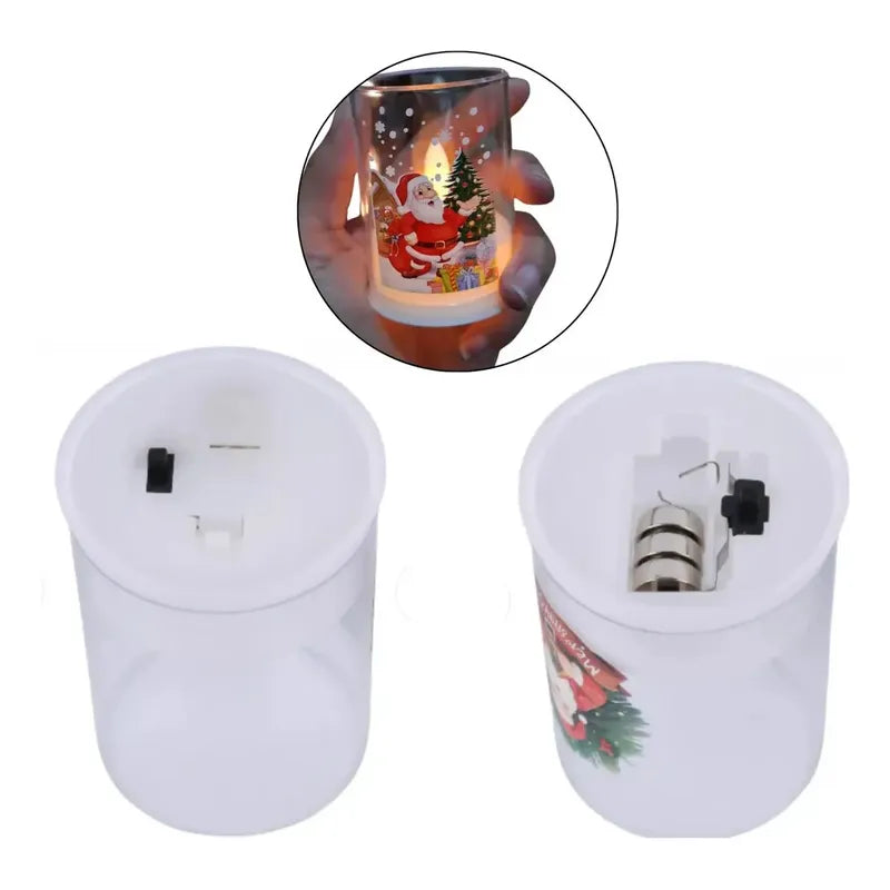 Pack X4 Vela Led Decorativa De 7 Cms. 4 Diseños Navideños Transparente Con Diseño Diseños Navideños (papá Noel, Árbol De... Transparente Con Diseño | Diseños Navideños (papá Noel, Árbol De...