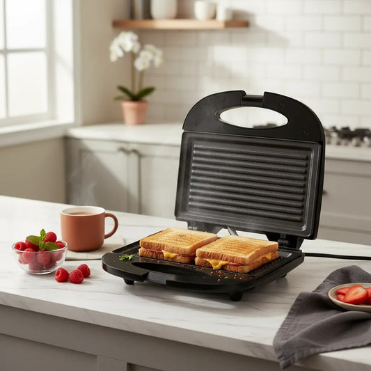 Sandwichera Tostador Grill Para Pan Carne 2 En 1 P Negro