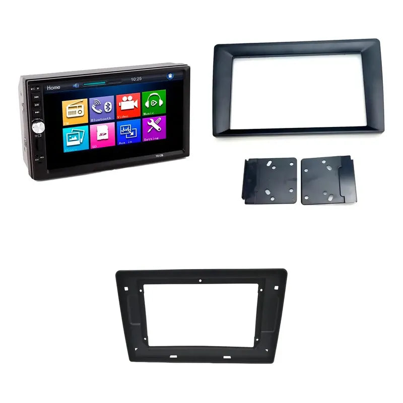 Kit Radio N400: Marco Chevrolet 10 Negro + Radio 2 Din Mirror Link 7021b + Bisel 9 A 7
