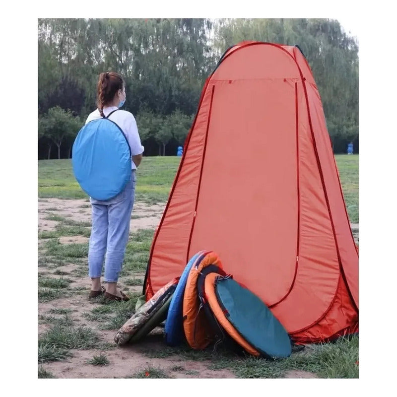 Carpa Baño Camping Vestidor Portatil + Ducha Camping Solar Verde