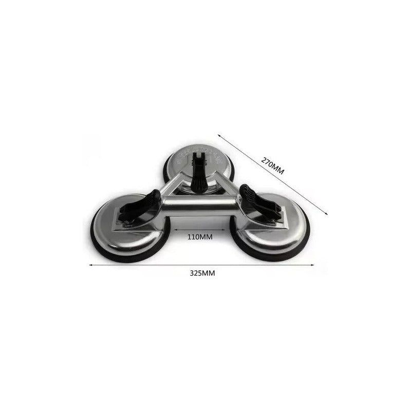 Pack X2 Ventosa Triple Succion Vidrio Metal Azulejos 150kg