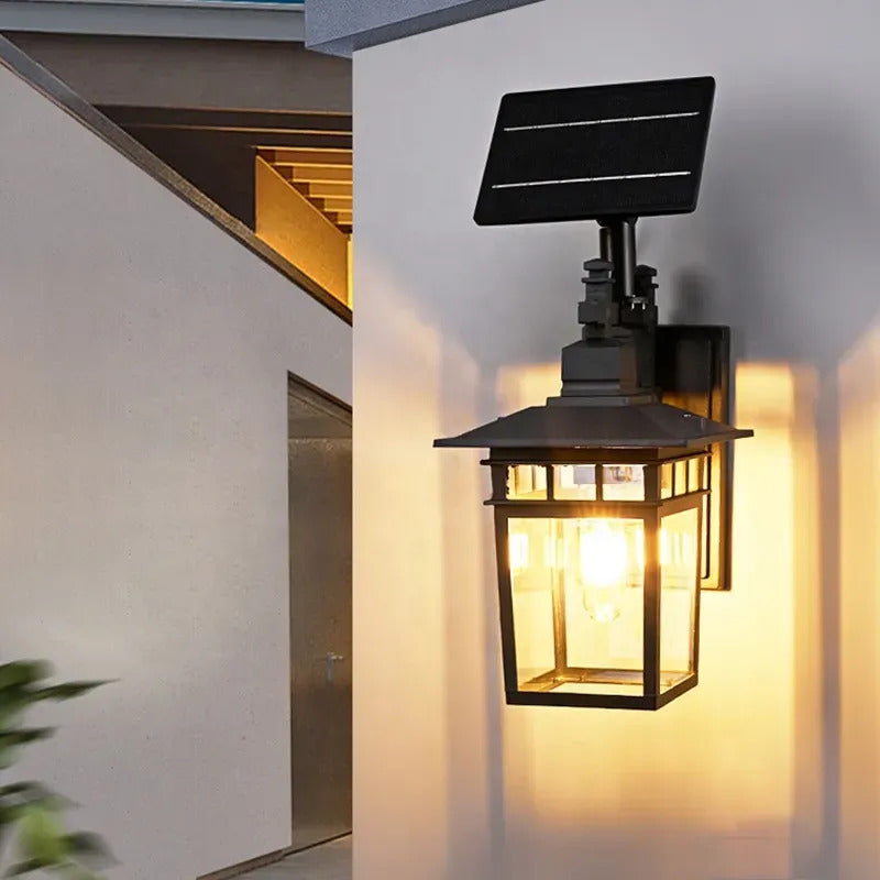 Lámpara Solar Led Exterior Con Sensor De Movimiento Impermeable Ip65 Luz Automática De Seguridad Para Jardín Patio Terraza Reja Entrada Balcón Camino Energía Solar Ahorro Energético Negro