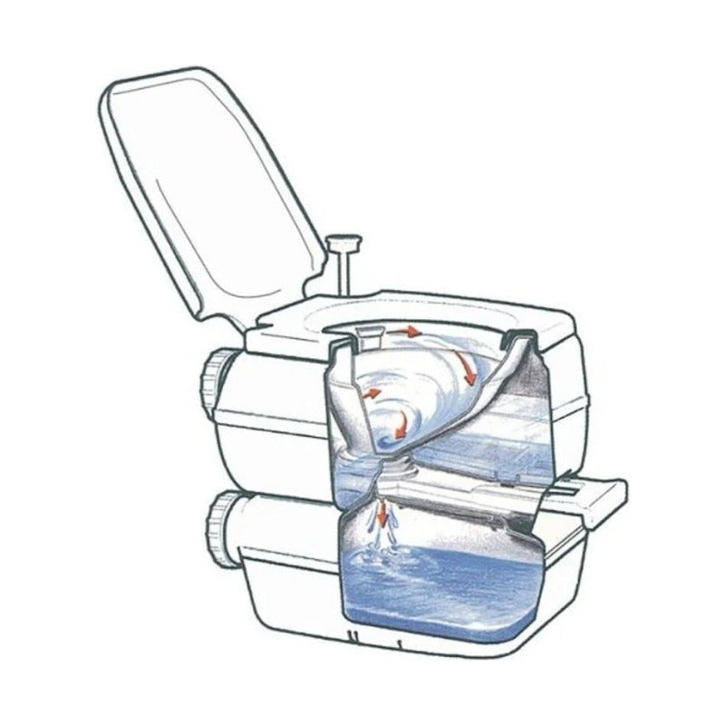 Baño Químic Portátil 20lt. Inodoro W.c. Camping Reusable Gris