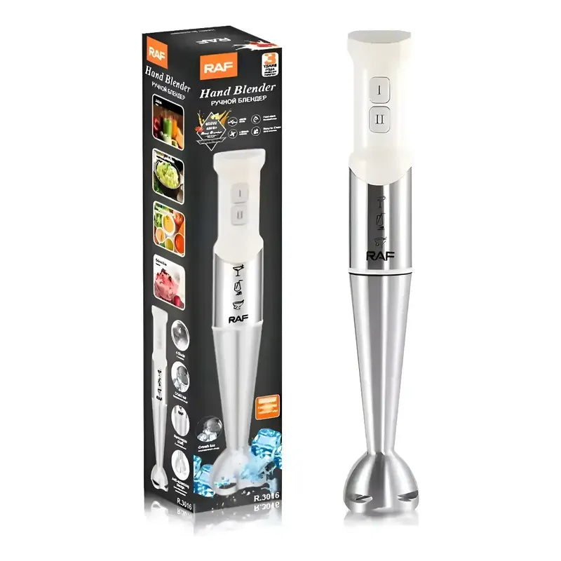 Licuadora De Mano Minipimer De Inmersion Trituror De Hielo Beige