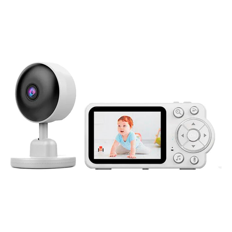 Baby Monitor Cámara Para Bebes Con Micrófono Visión Nocturna Blanco