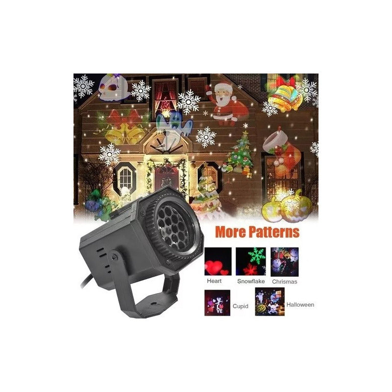 Luces Navidad Exterior Proyector Robotizado Giratorio Multicolor