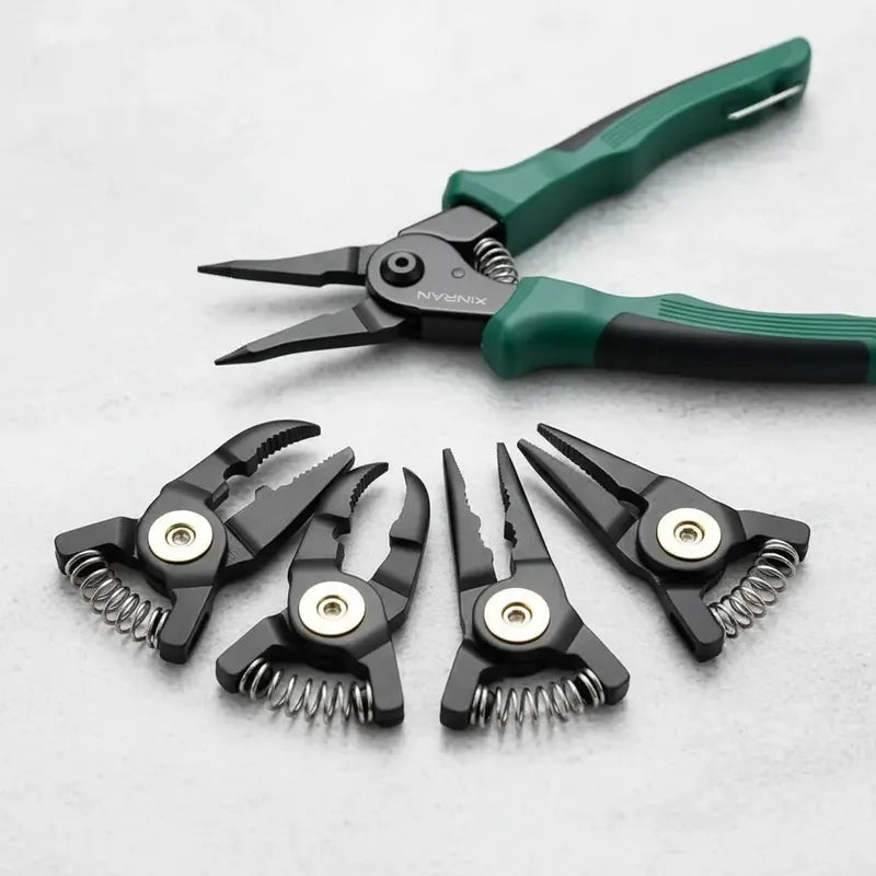 Set De Alicates 5 En 1 Con Estuche Electricista Retenes