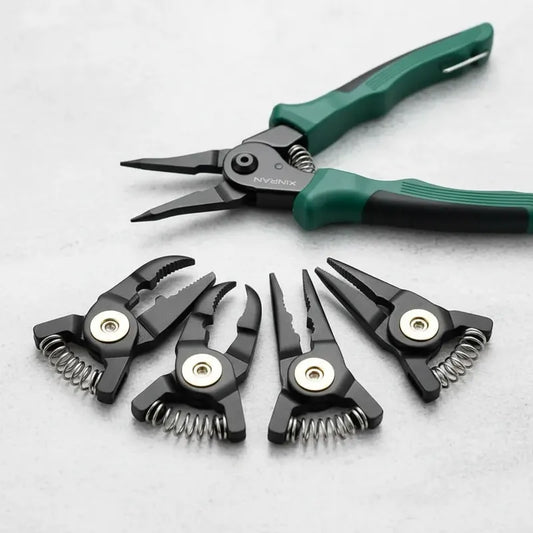 Set De Alicates 5 En 1 Con Estuche Electricista Retenes