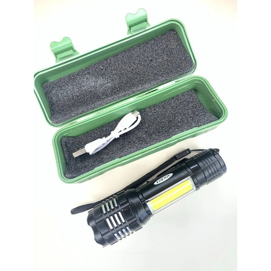 Linterna Táctica Led Zoom Ajustable Estuche