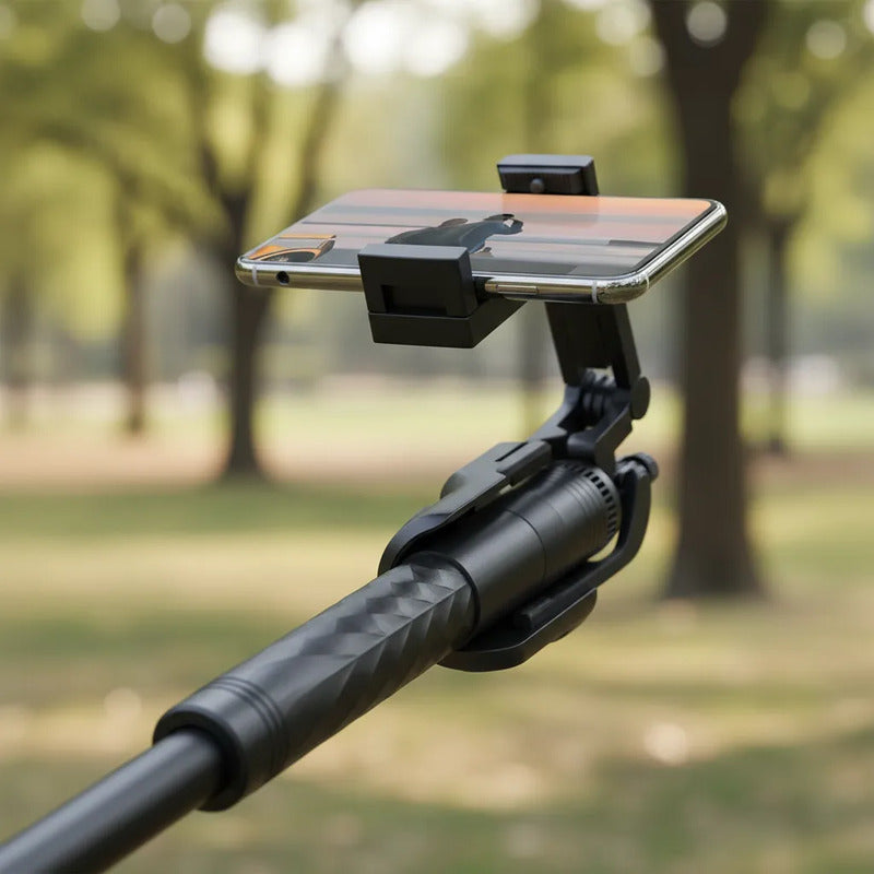 Palo Selfie Trípode Estabilizador 360° Disparador Bluetooth Negro
