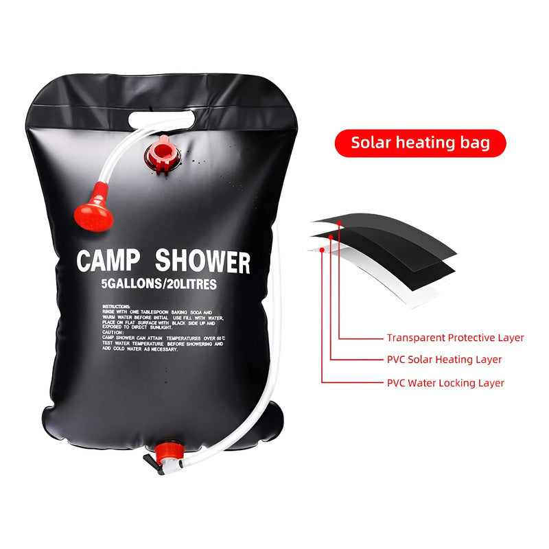 Ducha Portátil Camping Playa 20 L Exterior Compacta