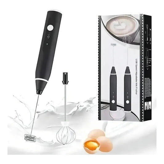 Batidor De Mano De Espuma Eléctrico Recargable Negro Negro