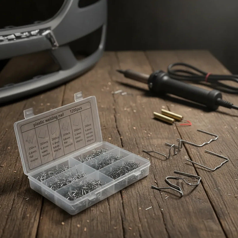 Kit 1200 Unidades Grapas Para Soldadora Reparacion Plasticos