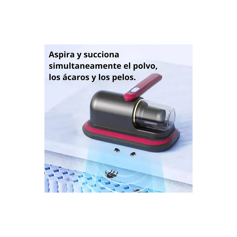 Aspiradora Anti Acaros Inalámbrica Eliminadora Al Vacío Violeta Oscuro