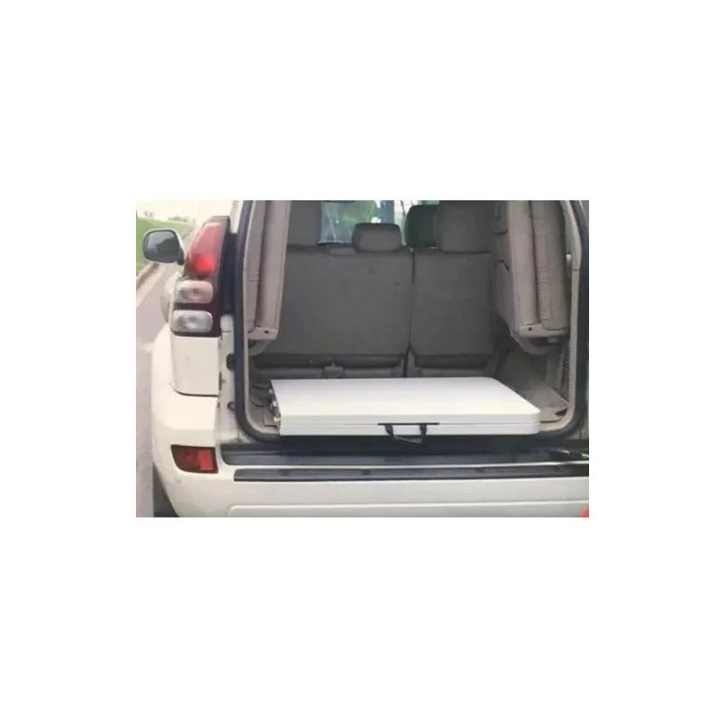 Mesa Plegable Tipo Maleta 1.80 Camping Resistente  Blanco