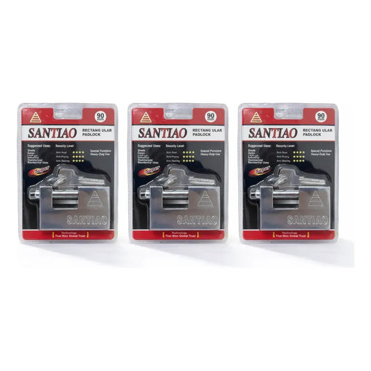 Pack X3 Candado Seguridad + 3 Llaves Antinapoleón 70mm//90mm Pack X3 90mm