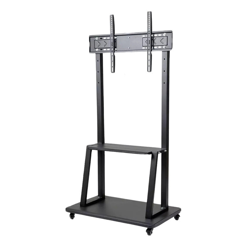 Soporte Tv Rack Movil Con Ruedas 32 A 55 Base Pedestal Stand Color Negro