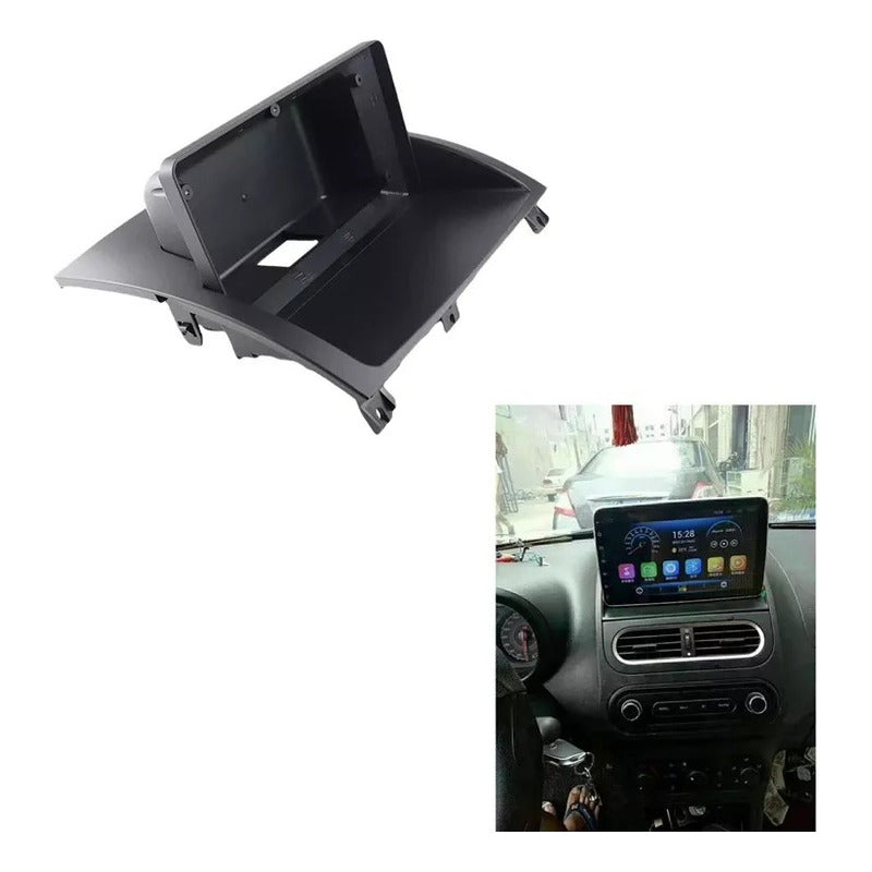Bisel Adaptador Radio 9pul  Mg3 2010-2016 Auto Negro