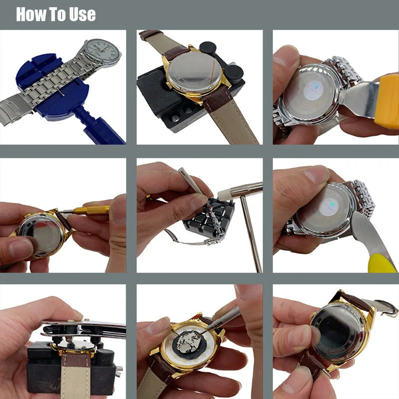 Kit De Herramientas Para Reloj Joyero Bolso Relojero