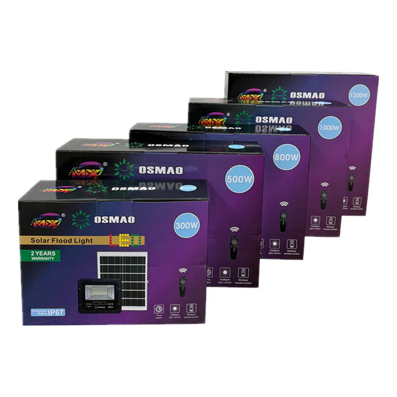 Foco Solar 1200w + Panel Solar Y Control Remoto