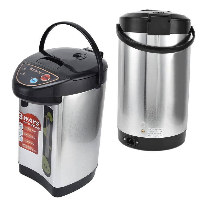 Hervidor Termo Eléctrico Inoxidable 6.8 Litros Color Plateado Raf R.7905