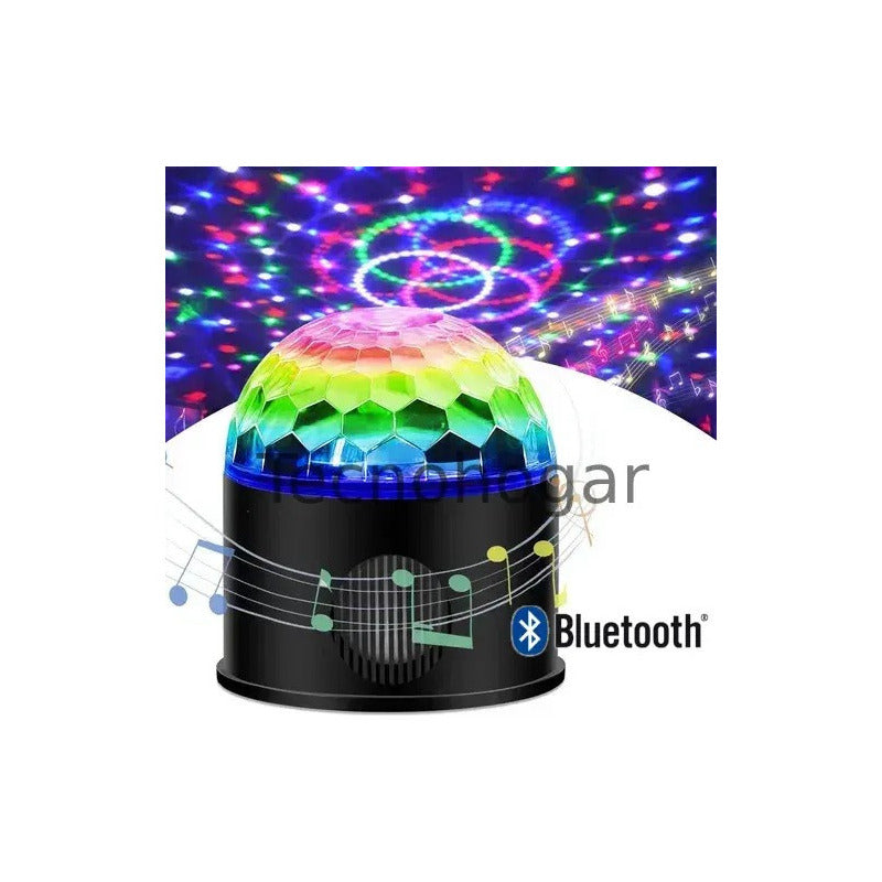 Parlante Proyector Bluetooth Bola Disco Luces Led Fiesta