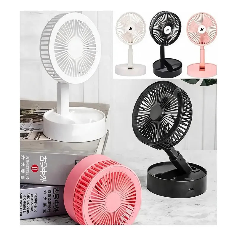 Ventilador De Mesa Escritorio Portatil Usb Silencioso Potent 20 Cm 5w Blanco Plástico 3