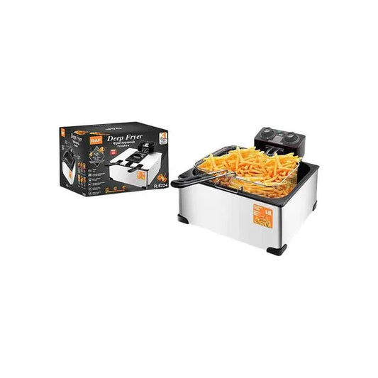 Freidora Eléctrica 5lts 2000w Acero Inoxidable Raf R.5224 Plateado 50 Hz/ 60 Hz