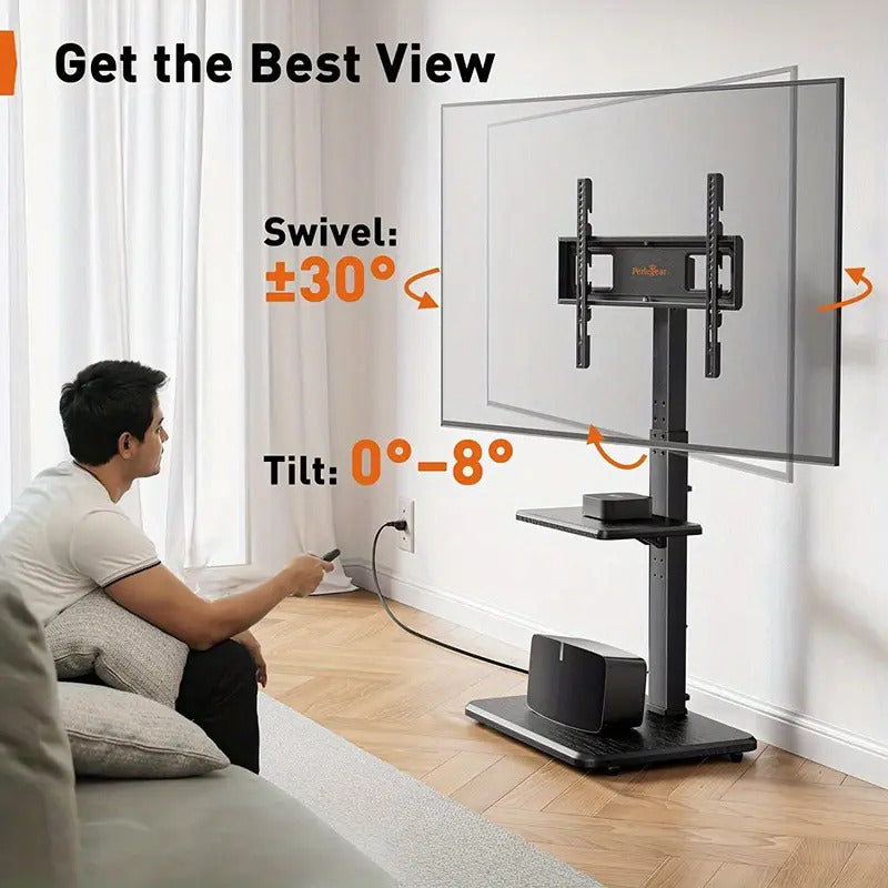 Soporte Tv Rack Movil Con Ruedas 32 A 70 Base Pedestal