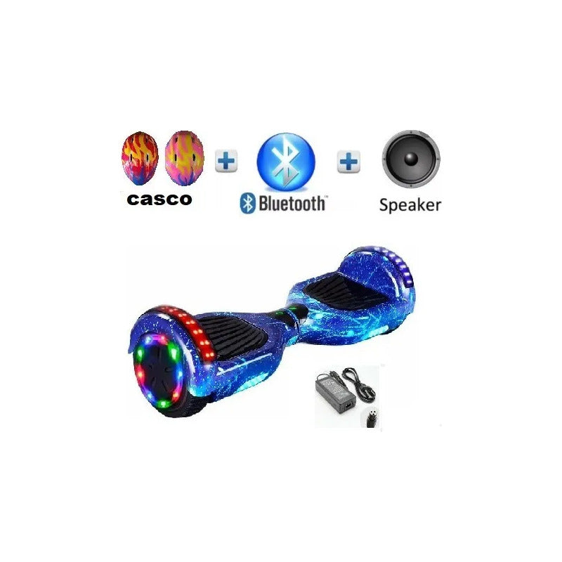 Hoverboard Smart Balance Con Casco Batería Bluetooth Y Luces