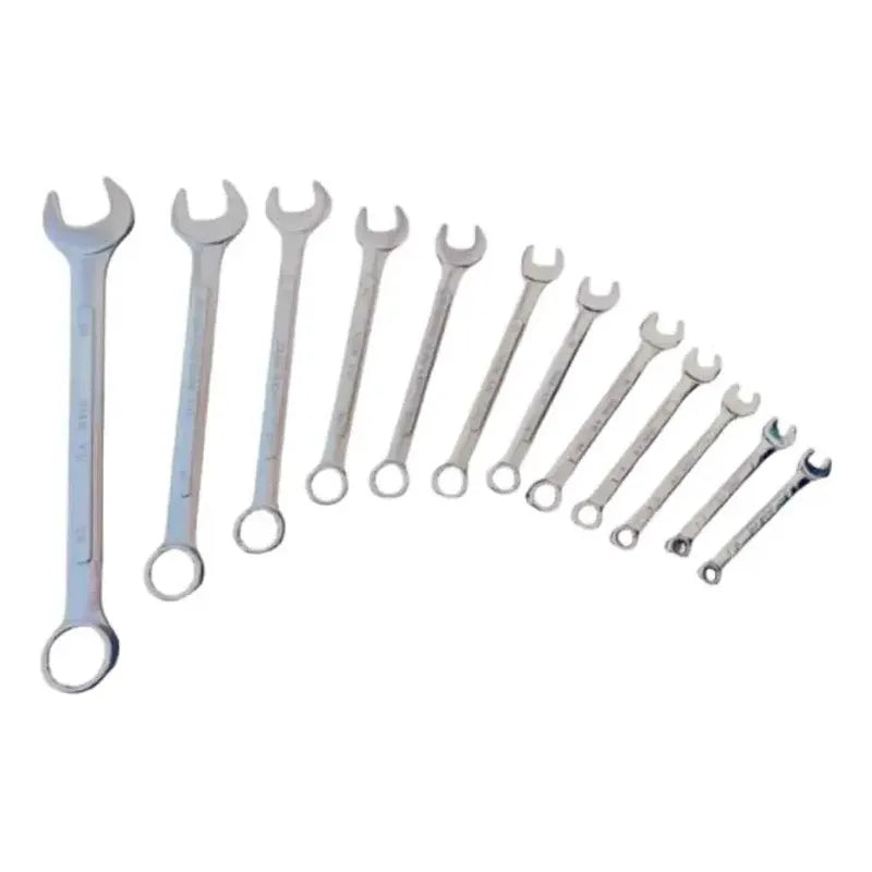 Set 12 Llaves Punta Corona 6 7 8 9 10 11 12 13 14 17 19 24mm Plateado
